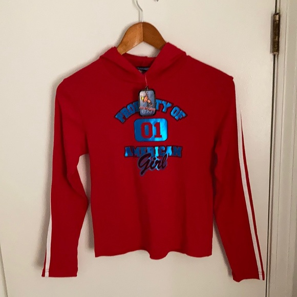 Girls y2k Next Generation Red Hooded Top - Picture 1 of 8